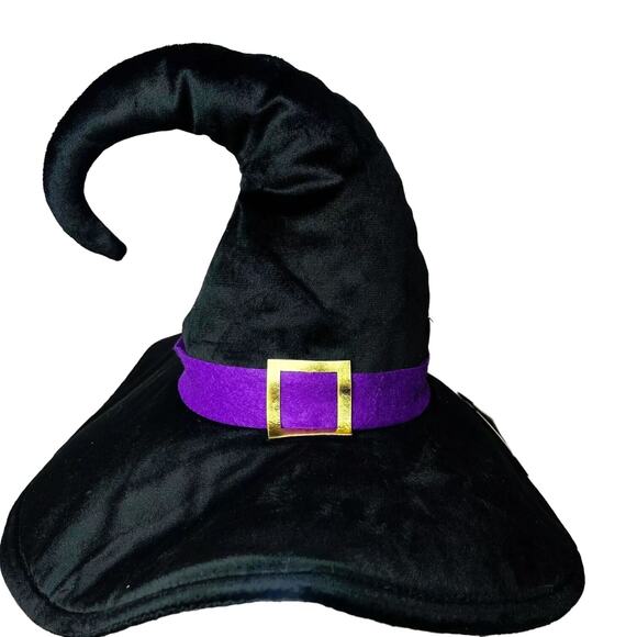 Halloween Disco Ball Smiley Face Witch Pillow 17x12 Silver NEW - Picture 3 of 5